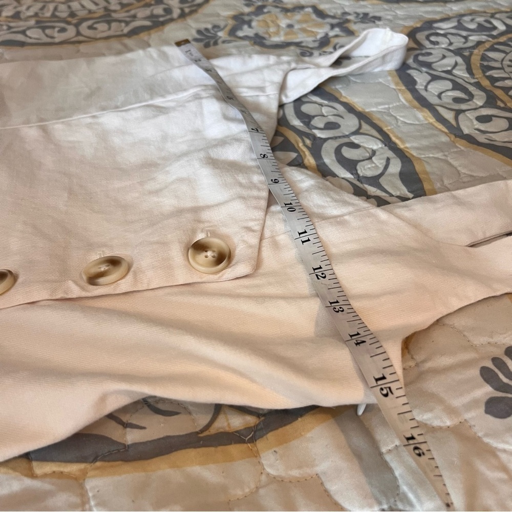 Anthropologie Sleeveless Square Neck Linen Button Wrap Midi Dress, XS - Picture 8 of 14